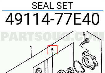 Suzuki 4911477E40 SEAL SET