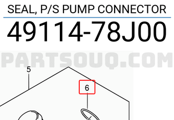 Suzuki 4911478J00 SEAL, P/S PUMP CONNECTOR