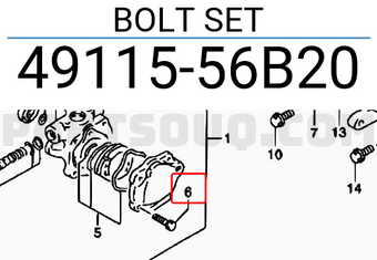 Suzuki 4911556B20 BOLT SET