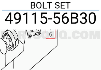 Suzuki 4911556B30 BOLT SET