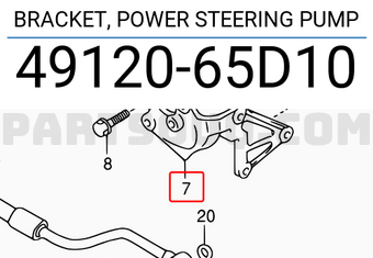 Suzuki 4912065D10 BRACKET, POWER STEERING PUMP