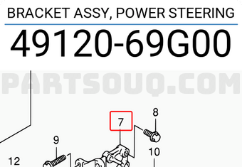 Suzuki 4912069G00 BRACKET ASSY, POWER STEERING