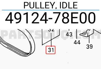 Suzuki 4912478E00 PULLEY, IDLE