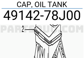 Suzuki 4914278J00 CAP, OIL TANK
