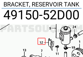 Suzuki 4915052D00 BRACKET, RESERVOIR TANK