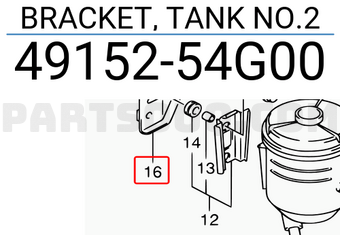 Suzuki 4915254G00 BRACKET, TANK NO.2