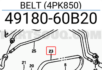 Suzuki 4918060B20 BELT (4PK850)