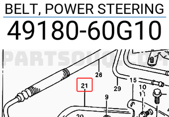 Suzuki 4918060G10 BELT, POWER STEERING