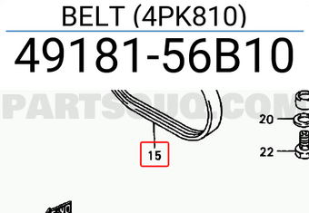 Suzuki 4918156B10 BELT (4PK810)