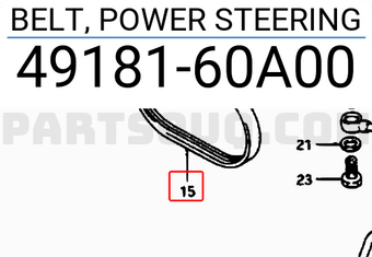 Suzuki 4918160A00 BELT, POWER STEERING