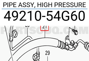 Suzuki 4921054G60 PIPE ASSY, HIGH PRESSURE