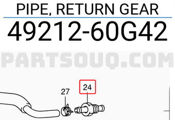 Suzuki 4921260G42 PIPE, RETURN GEAR