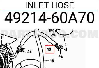 Suzuki 4921460A70 INLET HOSE