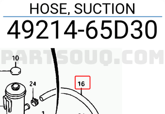 Suzuki 4921465D30 HOSE, SUCTION