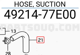 Suzuki 4921477E00 HOSE, SUCTION