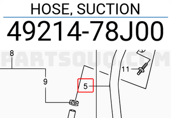 Suzuki 4921478J00 HOSE, SUCTION