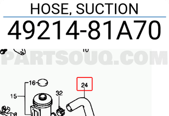 Suzuki 4921481A70 HOSE, SUCTION