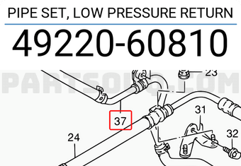 Suzuki 4922060810 PIPE SET, LOW PRESSURE RETURN