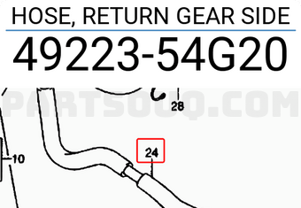 Suzuki 4922354G20 HOSE, RETURN GEAR SIDE