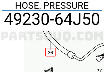 Suzuki 4923064J50 HOSE, PRESSURE