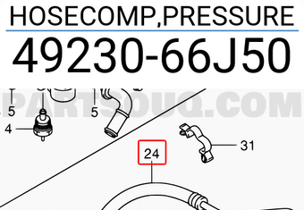 Suzuki 4923066J50 HOSECOMP,PRESSURE