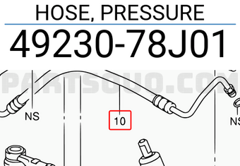 Suzuki 4923078J01 HOSE, PRESSURE