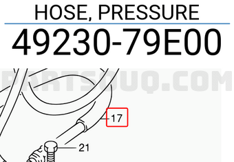 Suzuki 4923079E00 HOSE, PRESSURE
