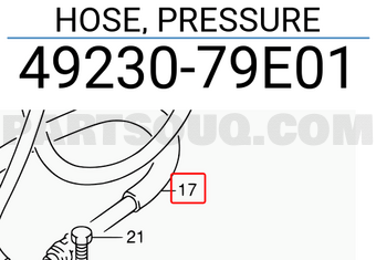 Suzuki 4923079E01 HOSE, PRESSURE