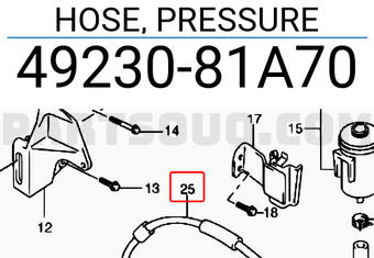 Suzuki 4923081A70 HOSE, PRESSURE