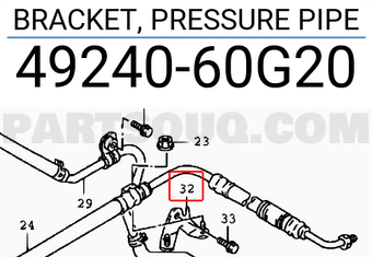 Suzuki 4924060G20 BRACKET, PRESSURE PIPE