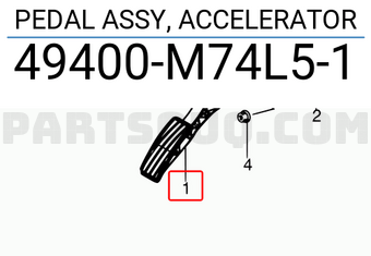 Suzuki 49400M74L51 PEDAL ASSY, ACCELERATOR