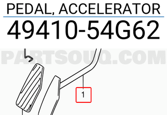 Suzuki 4941054G62 PEDAL, ACCELERATOR