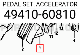 Suzuki 4941060810 PEDAL SET, ACCELERATOR
