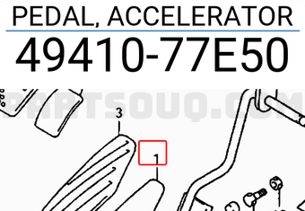 Suzuki 4941077E50 PEDAL, ACCELERATOR