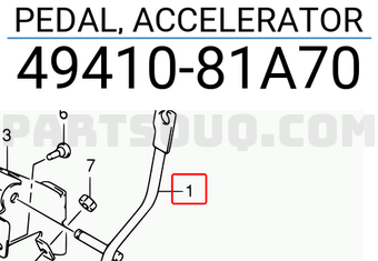 Suzuki 4941081A70 PEDAL, ACCELERATOR