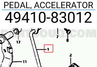 Suzuki 4941083012 PEDAL, ACCELERATOR