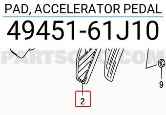 Suzuki 4945161J10 PAD, ACCELERATOR PEDAL