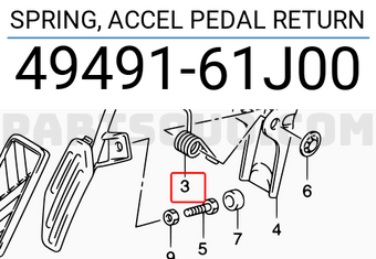 Suzuki 4949161J00 SPRING, ACCEL PEDAL RETURN