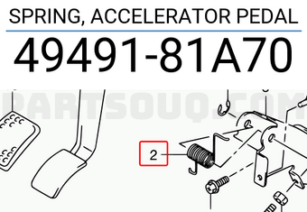 Suzuki 4949181A70 SPRING, ACCELERATOR PEDAL
