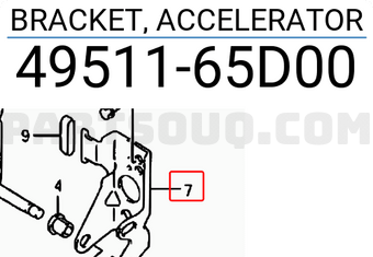 Suzuki 4951165D00 BRACKET, ACCELERATOR