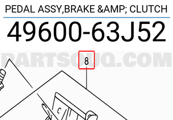 Suzuki 4960063J52 PEDAL ASSY,BRAKE & CLUTCH