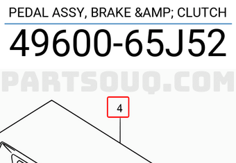 Suzuki 4960065J52 PEDAL ASSY, BRAKE & CLUTCH