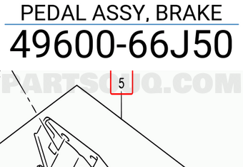 Suzuki 4960066J50 PEDAL ASSY, BRAKE