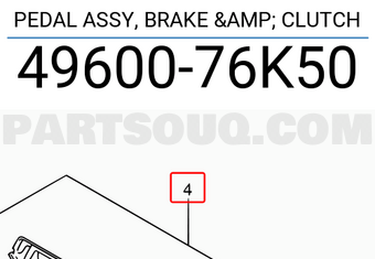 Suzuki 4960076K50 PEDAL ASSY, BRAKE & CLUTCH