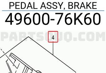 Suzuki 4960076K60 PEDAL ASSY, BRAKE