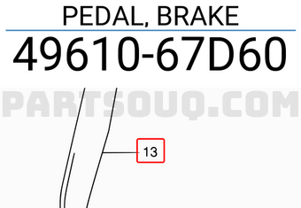Suzuki 4961067D60 PEDAL, BRAKE