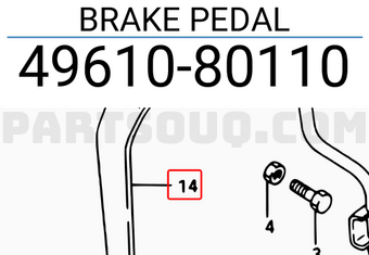 Suzuki 4961080110 BRAKE PEDAL