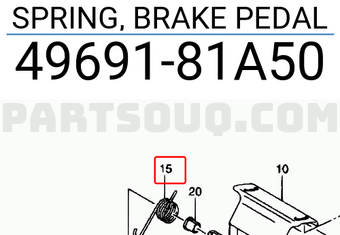 Suzuki 4969181A50 SPRING, BRAKE PEDAL