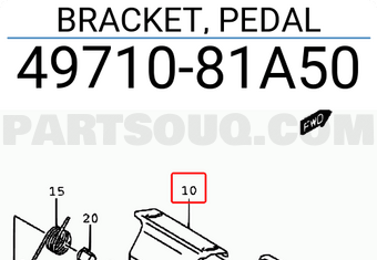 Suzuki 4971081A50 BRACKET, PEDAL