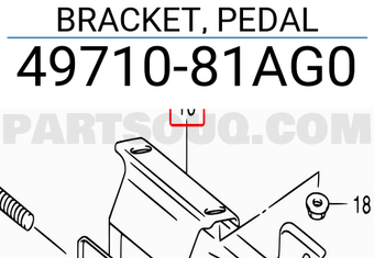Suzuki 4971081AG0 BRACKET, PEDAL